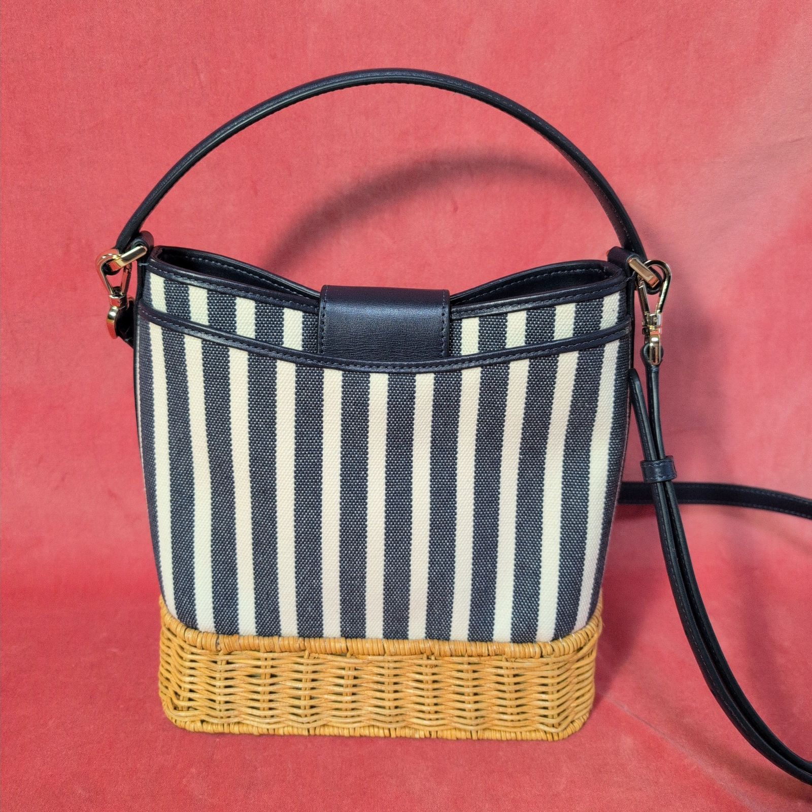 kate spade ケイトスペード キャンバス バケット バッグ 2WAY ハンドバッグ ショルダーバッグ レディース