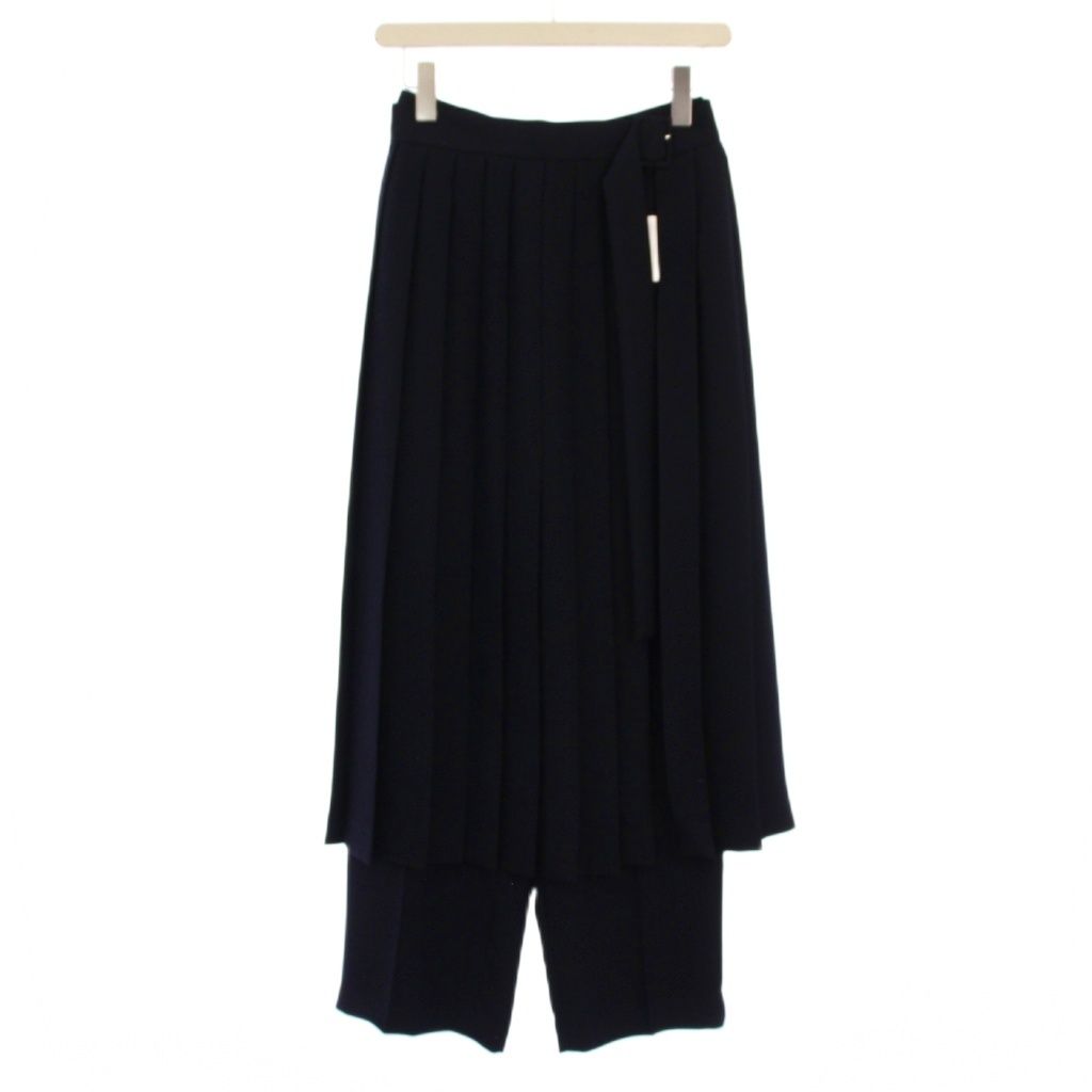 ロイスクレヨン Lois CRAYON 2点セット プリーツスカート ロング スラックスパンツ ジップフライ M 紺 BM