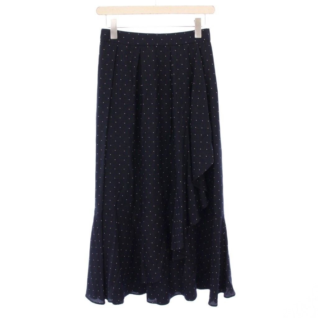 シクラス CYCLAS フレアスカート ミモレ ロング フリル 装飾 シルク混