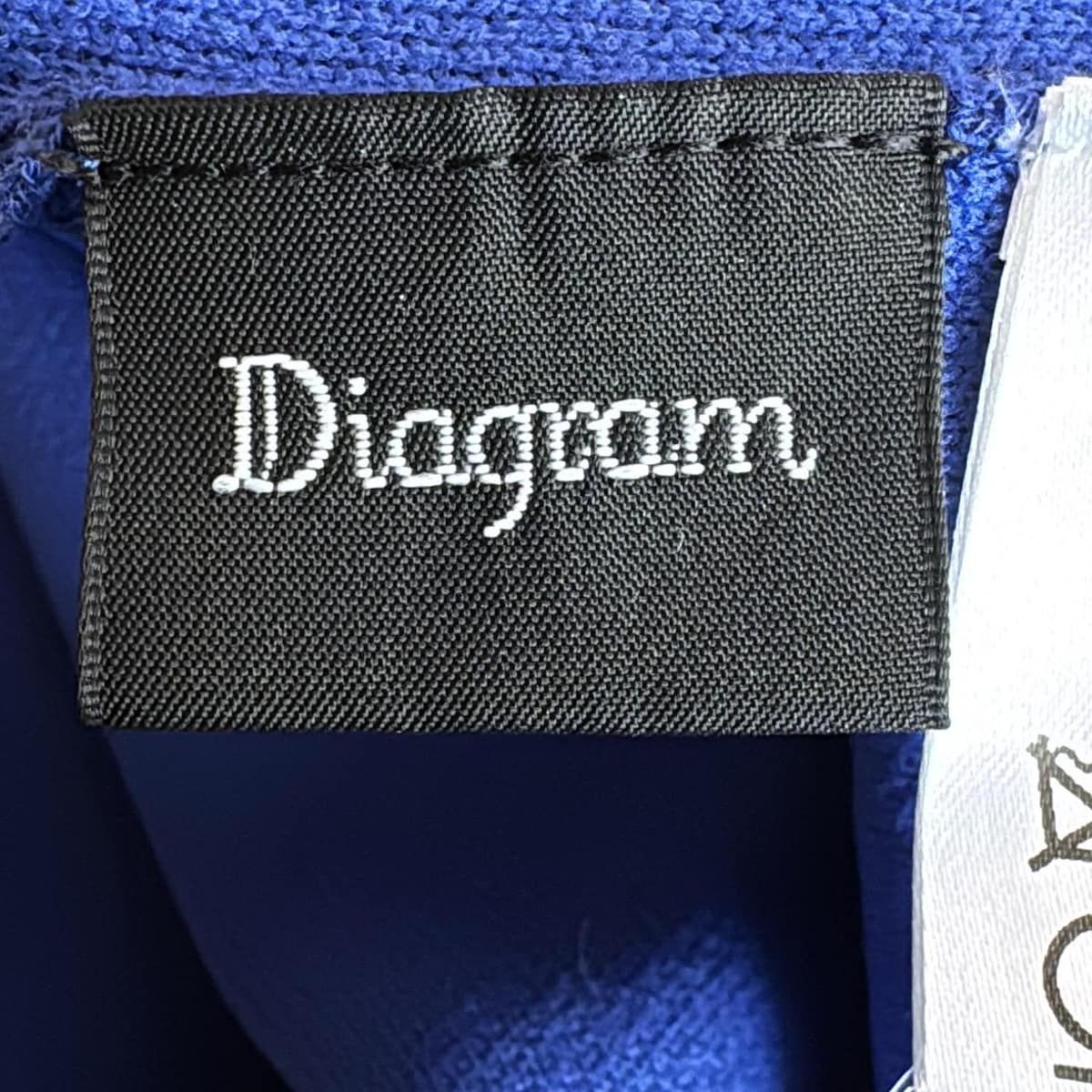 Diagram GRACE CONTINENTAL ダイアグラム ブルゾン サイズ36 S レディース - ブルー×白 長袖 ニット 秋 春 GULLKHAN_COM