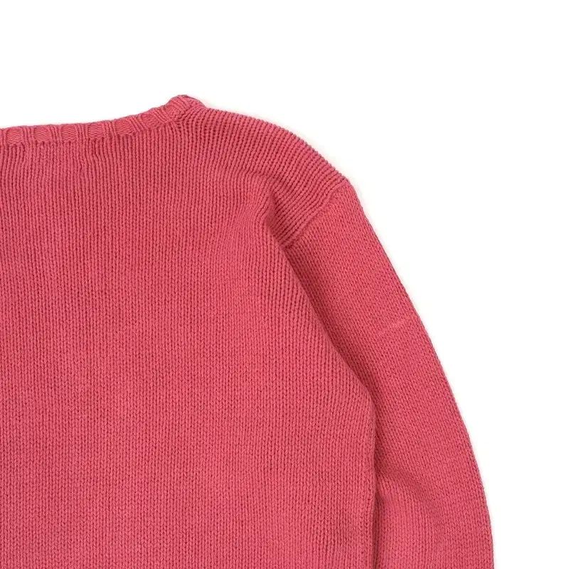  ポロラルフローレン DARK ピンク ラウンド ニット 長袖 ニット セーター