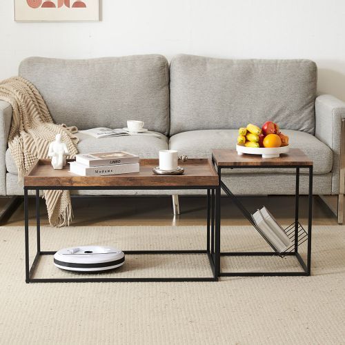 特価です センターテーブル 2点セット ローテーブル 北欧風 収納付き 