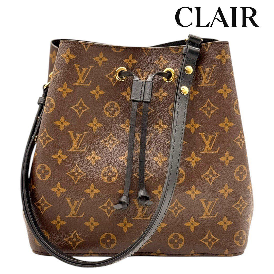 ルイヴィトン ネオノエMM M44020 ショルダーバッグ ブラック ブラウン レディース LOUIS VUITTON