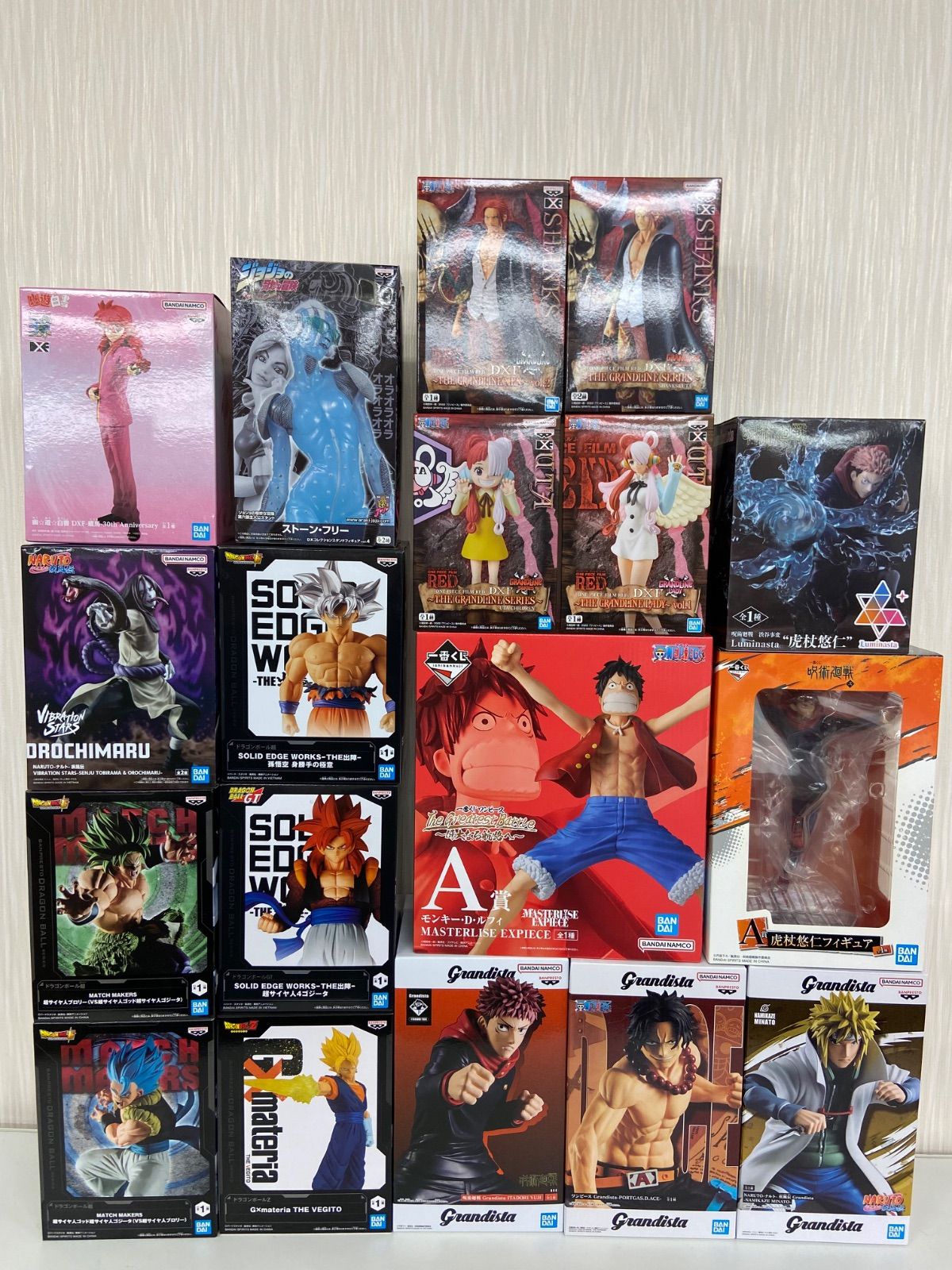 み 一番くじ プライズ 混在 フィギュア 計18点 バンプレスト 呪術廻戦 ワンピース ドラゴンボール 他 ME28-2760