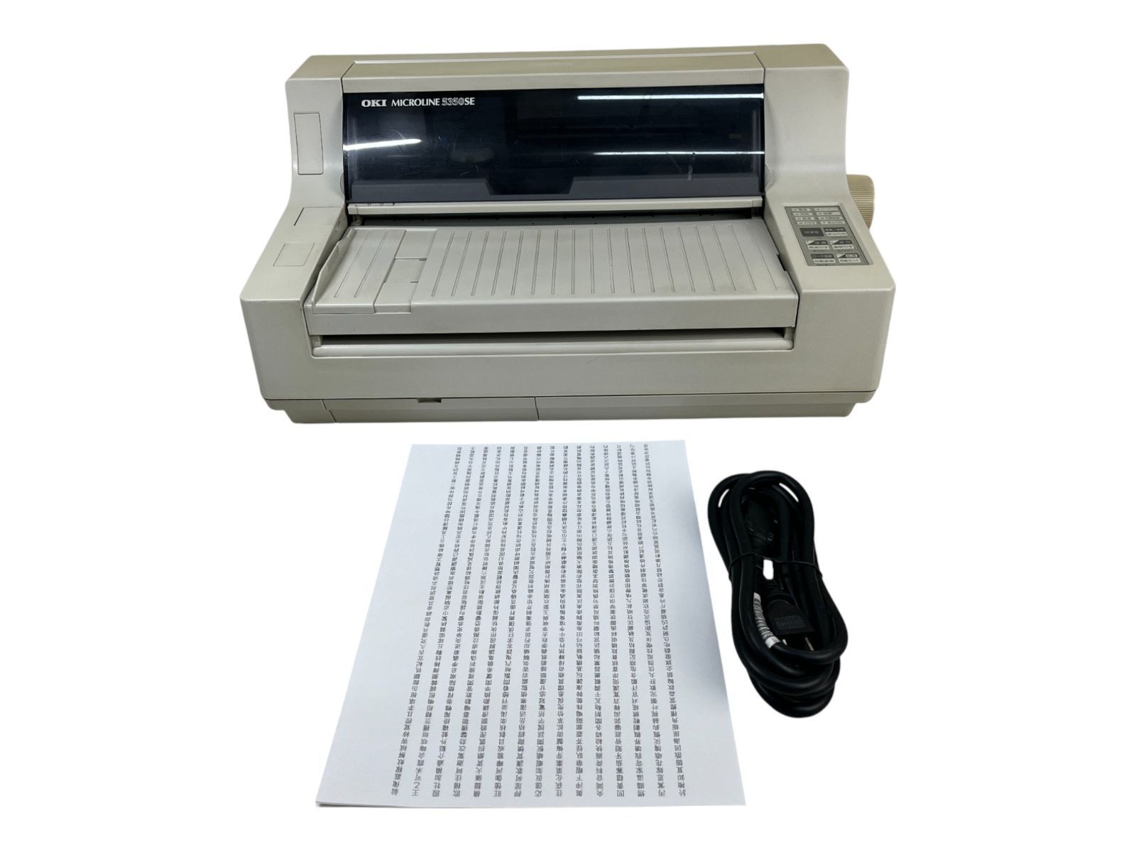 動作良好 OKI MICROLINE 5350SE 水平ドットプリンター|ステータス印刷OK 印字良好 ACケーブル付