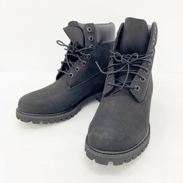 Timberland ティンバーランド ワークブーツ シューズ 6inch PREMIUM BOOTS 10073 ヌバック メンズ 26cm ブラック 靴 DF17257