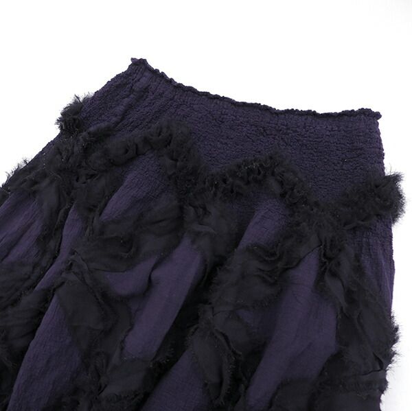 me ISSEY MIYAKE イッセイミヤケ フリルデザイン NO.MI04FG403 コットン デザイン スカート レディース パープル IG00552 GULLKHAN_COM