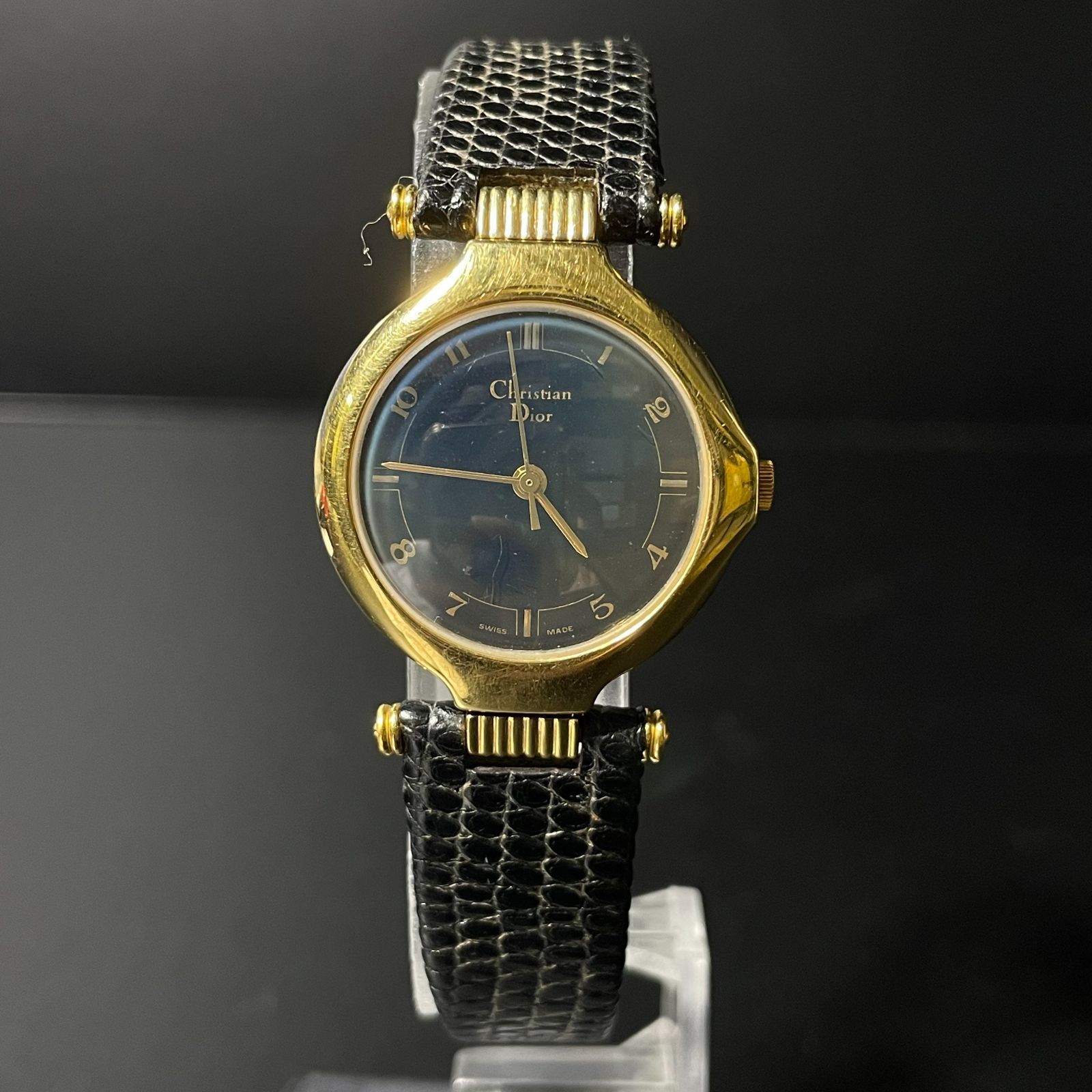 クリスチャンディオール クォーツ 時計 不動 SS 革 B25091315