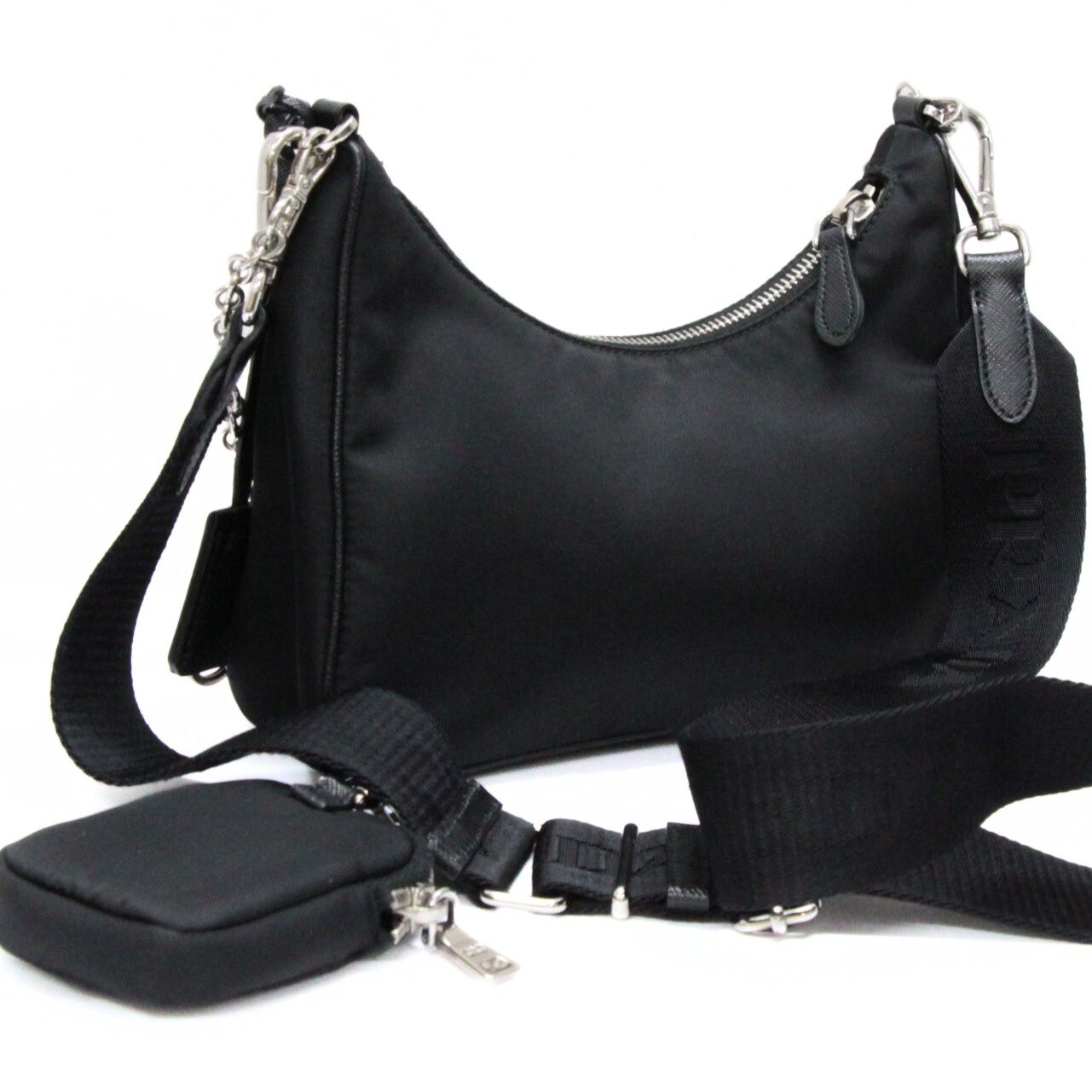 プラダ PRADA 三角ロゴ Re-Edition2005 2WAYバック ナイロン 黒 1BH204 72308