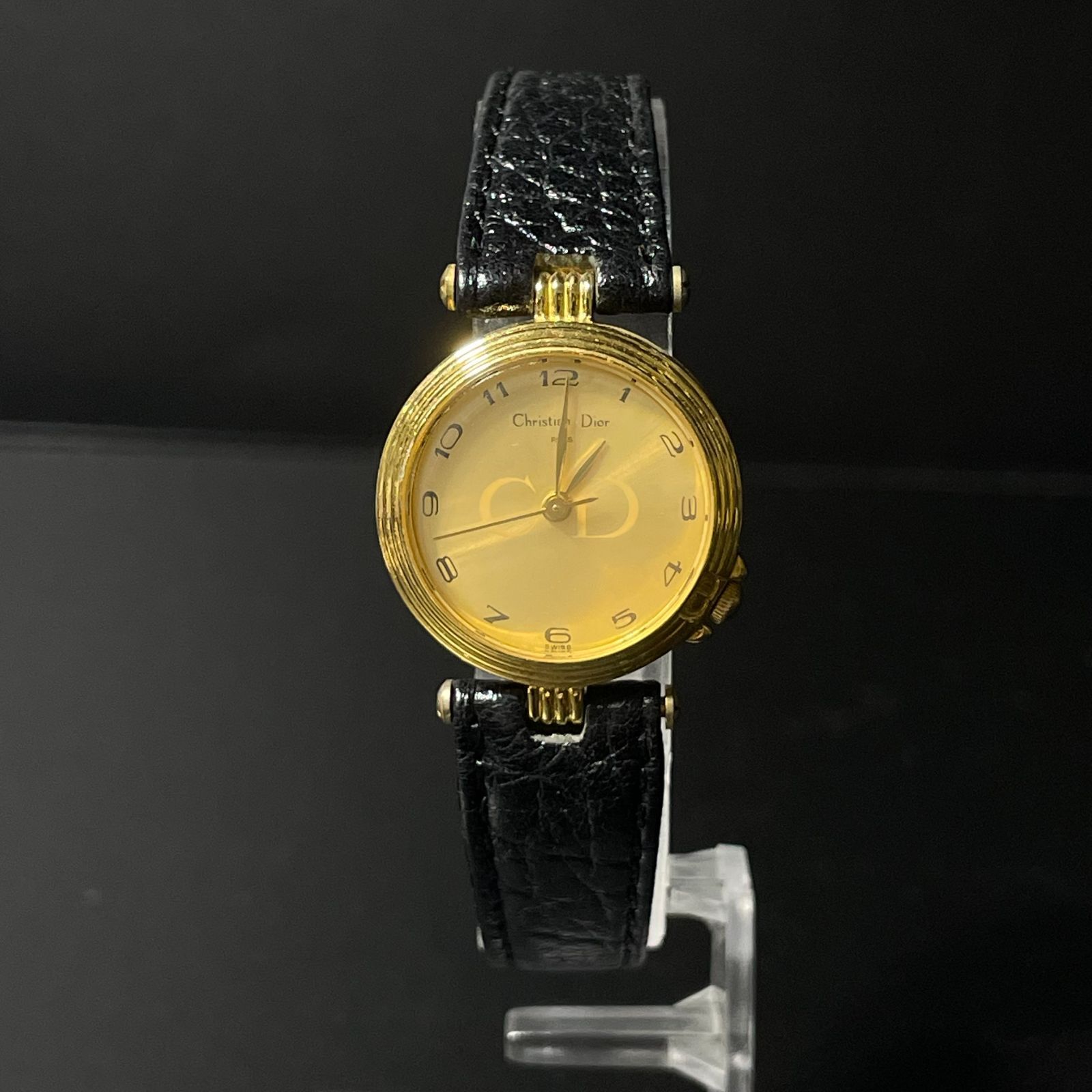 クリスチャンディオール クォーツ レディース時計 不動 SS 革 B25091320