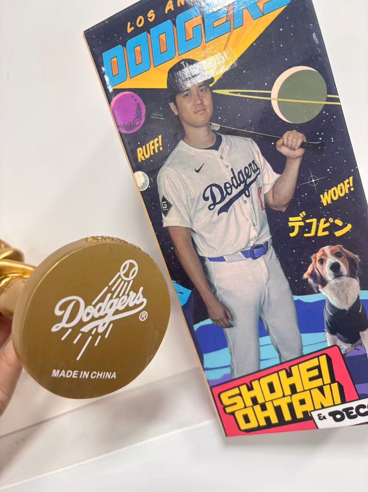 金色 大谷翔平＆デコピンボブルヘッド スタジアム配布 ドジャース 来場