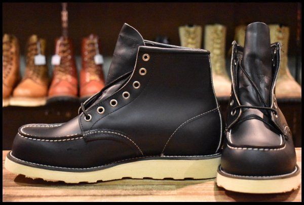 7.5E DEAD 犬タグ 98年 レッドウィング 8179 アイリッシュセッター 黒 ブラッククローム モックトゥ ブーツ redwing HOPESMORE GP209