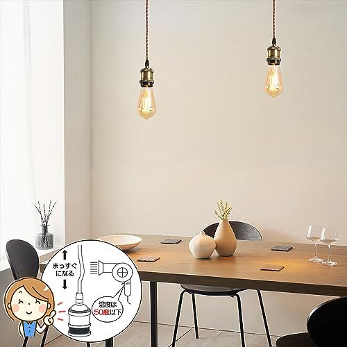 LVWIT ペンダントライト 電球ソケット E26口金 ペンダントソケット ダクトレール用ソケット ライティングレール 裸電球用 LED対応 吊り下げ コードアジャスター付き 100cm調節 電球別売り 8個入 NEXPOTALLINN_EU