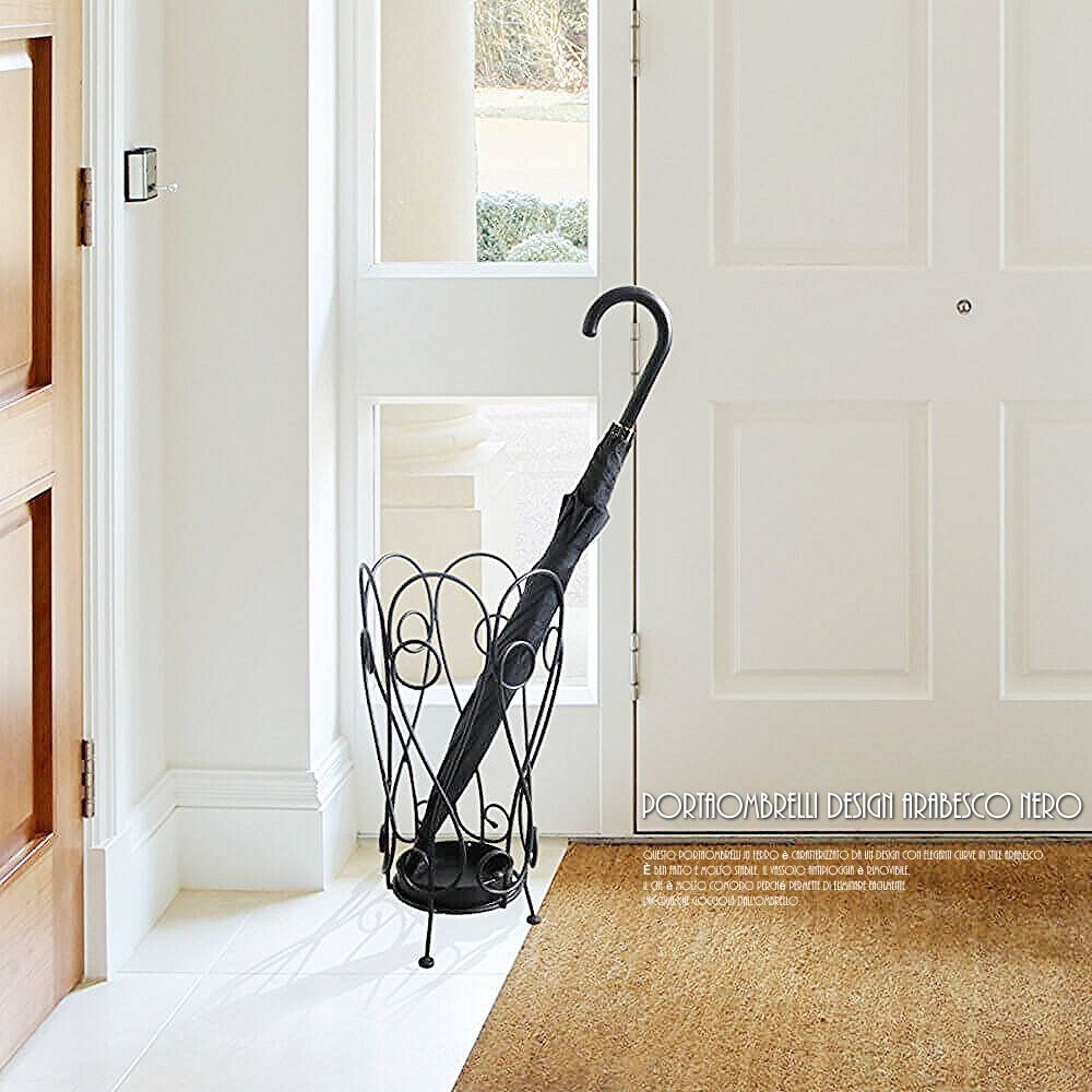 アイアン傘立て アンブレラスタンド アラベスク調デザイン 玄関 収納 野外 重厚 傘立て アイアン 傘立て アンティーク 傘立て 屋外 傘立て おしゃれ 北欧 傘立て 水受け 傘立て ブラック 玄関 おしゃれ 傘立て 傘立て 折りたたみ傘 アラベスク模様