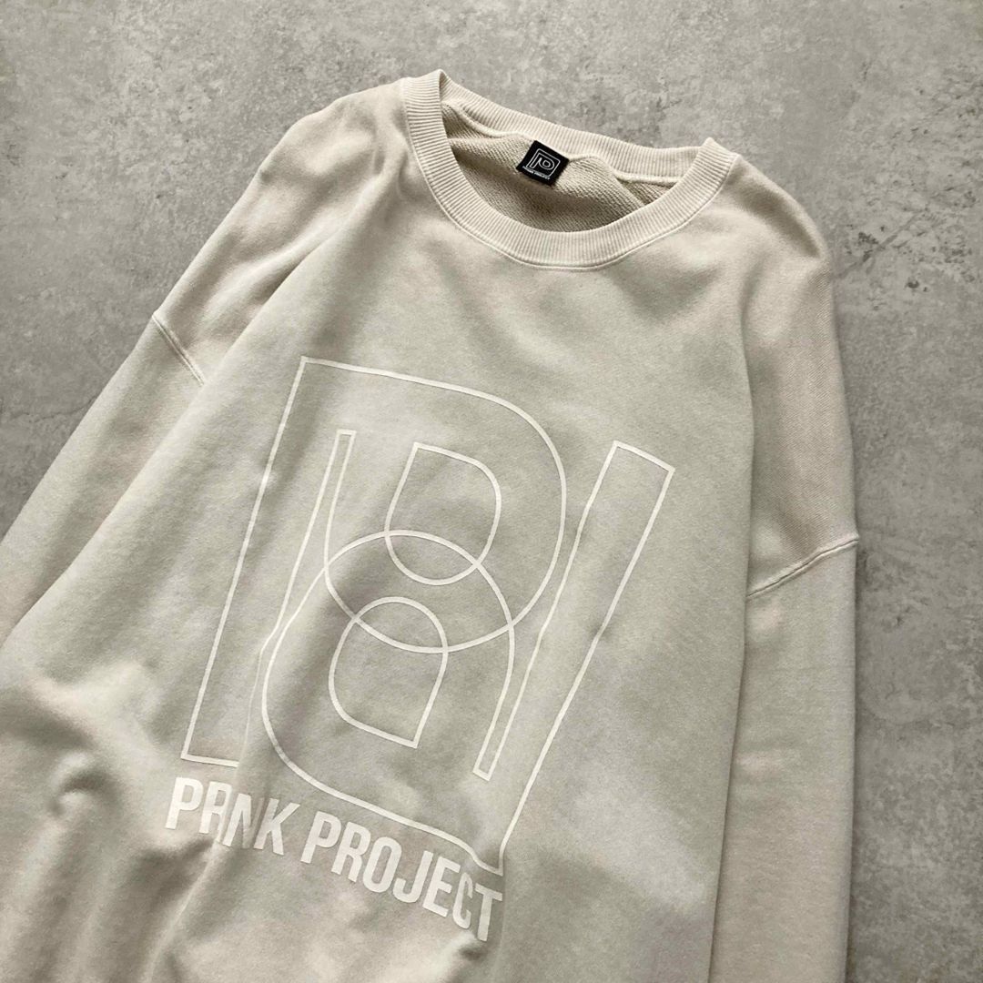 プランクプロジェクト Pロゴオーバースウェット プルオーバー 裏パイル ベージュ ユニセックス PRANK PROJECT