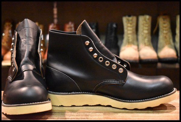9D DEAD 犬タグ 98年 レッドウィング 8165 アイリッシュセッター 黒 ブラッククローム プレーントゥ ブーツ redwing HOPESMORE GP211