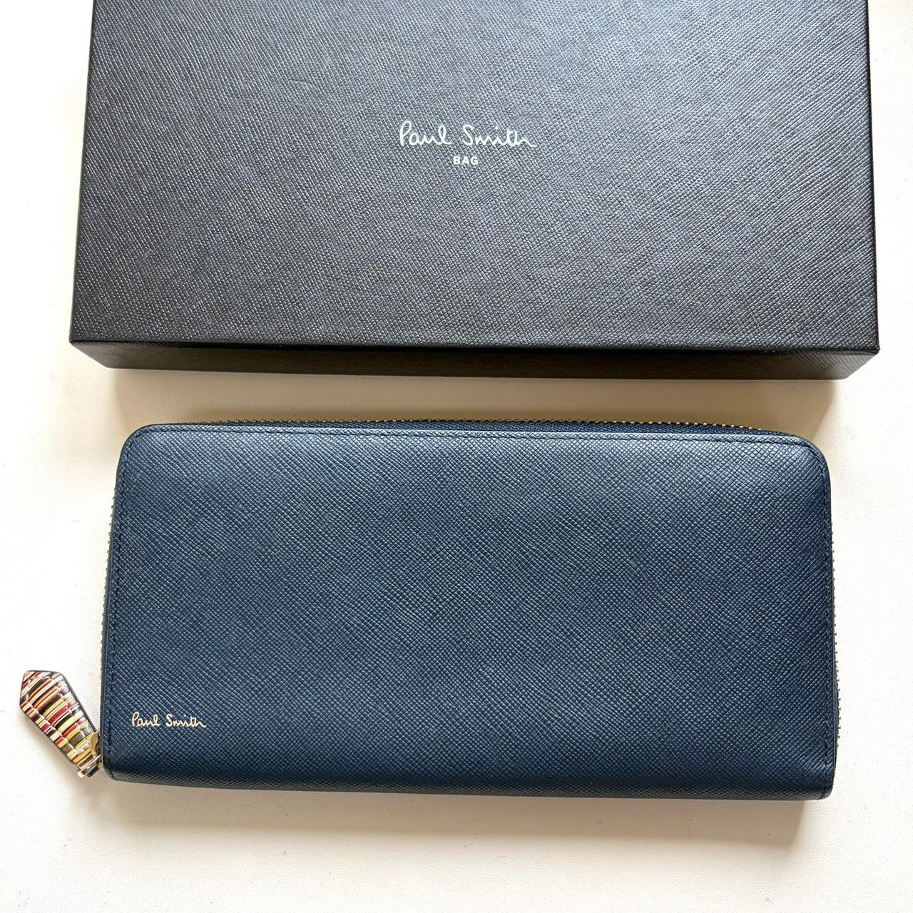 ポールスミス Paul Smith 長財布 ジップストローグレイン2 ネイビー