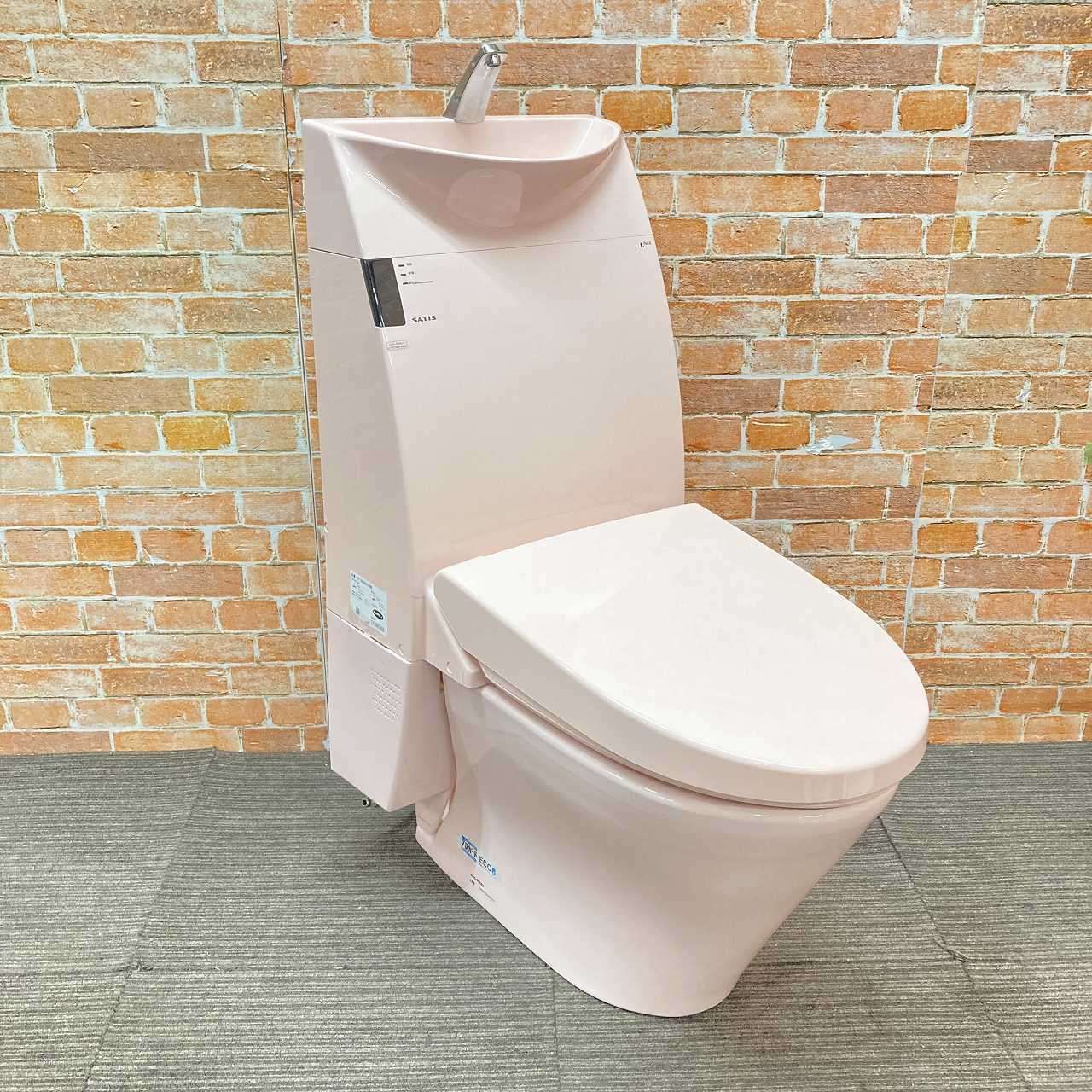 品 ジャンク扱い INAX イナックス サティスアステオ トイレ洋式便器 床下排水 GBC-500SU 排水芯200mm とウォシュレット一体型タンク DT-388AU 22K