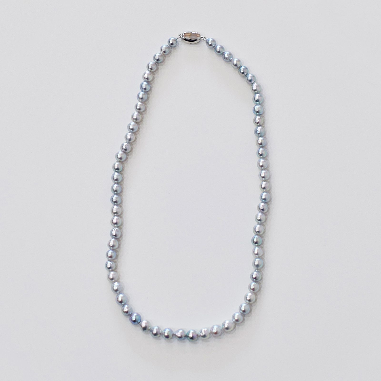 pg115_2 完成品 6mm - 7mm バロック バロックパール ナチュラル ネックレス あこや真珠 チョーカー 本真珠