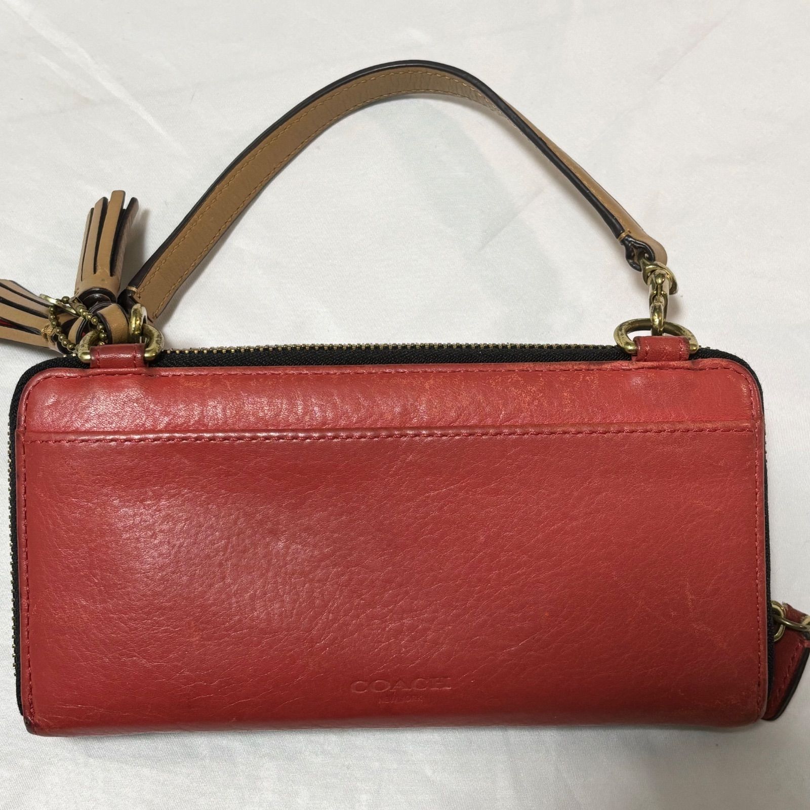 送料無料】COACH/コーチ/長財布/ウォレット/サイフ/バイカラー/レザー 