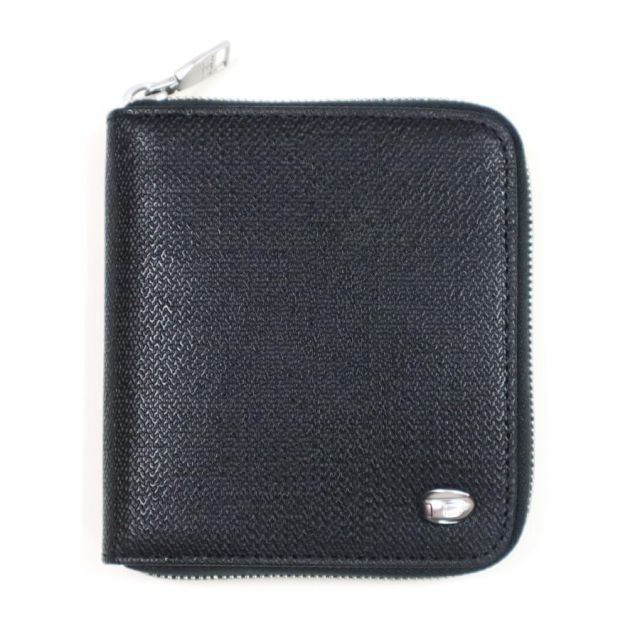 並行輸入品 ディーゼル 二つ折り財布 ブラック ディーゼル テクスチャレザー 小銭入れ付き X09666 P5588 T8013