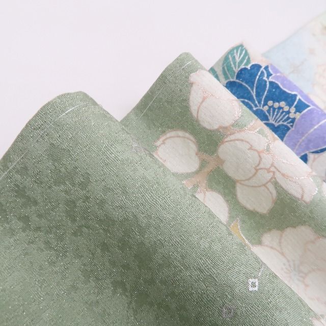 ❁tomihisa❁ ”爽やかな柳の風に吹かれ 咲き誇る桜と百合”着物 正絹 仕付け糸付 トールサイズ 訪問着 5653