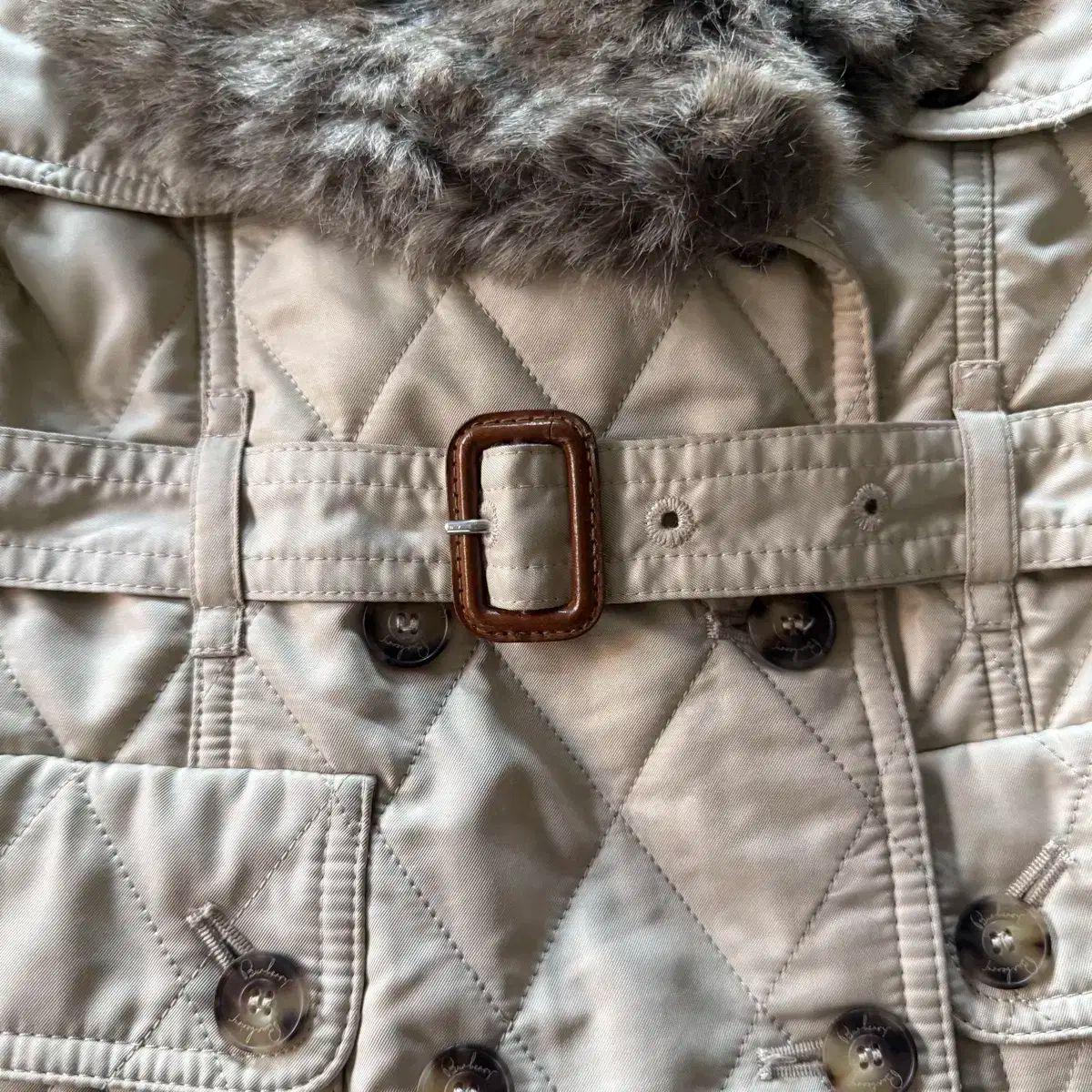  バーバリーキッズ キルティング ファーコート 6 Y その他 ジャケット ブルゾン