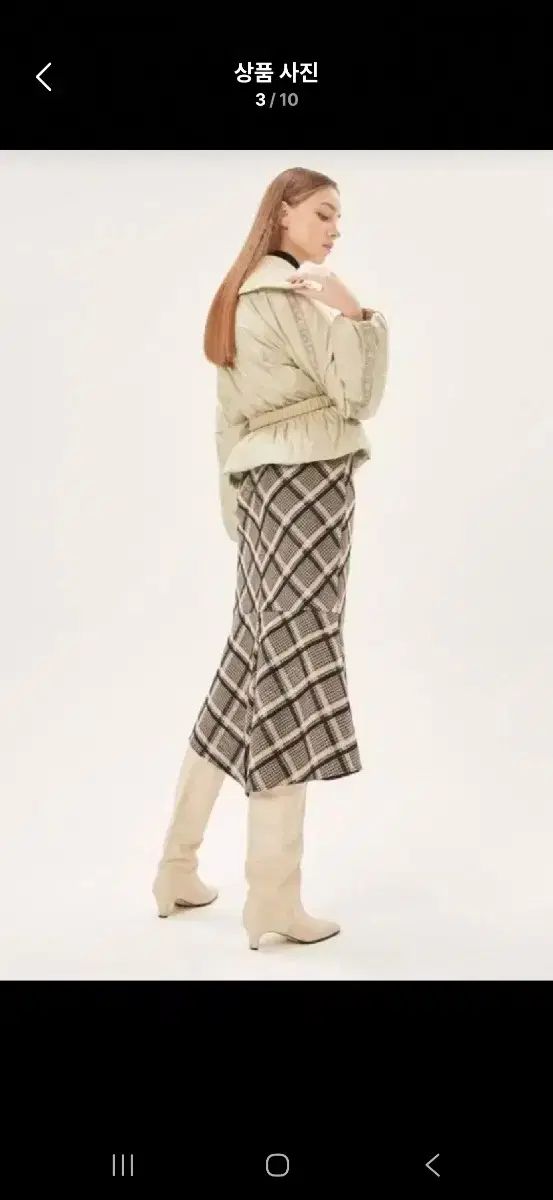 6 25 TIME タイム チェック柄 マーメイド ロング丈スカート