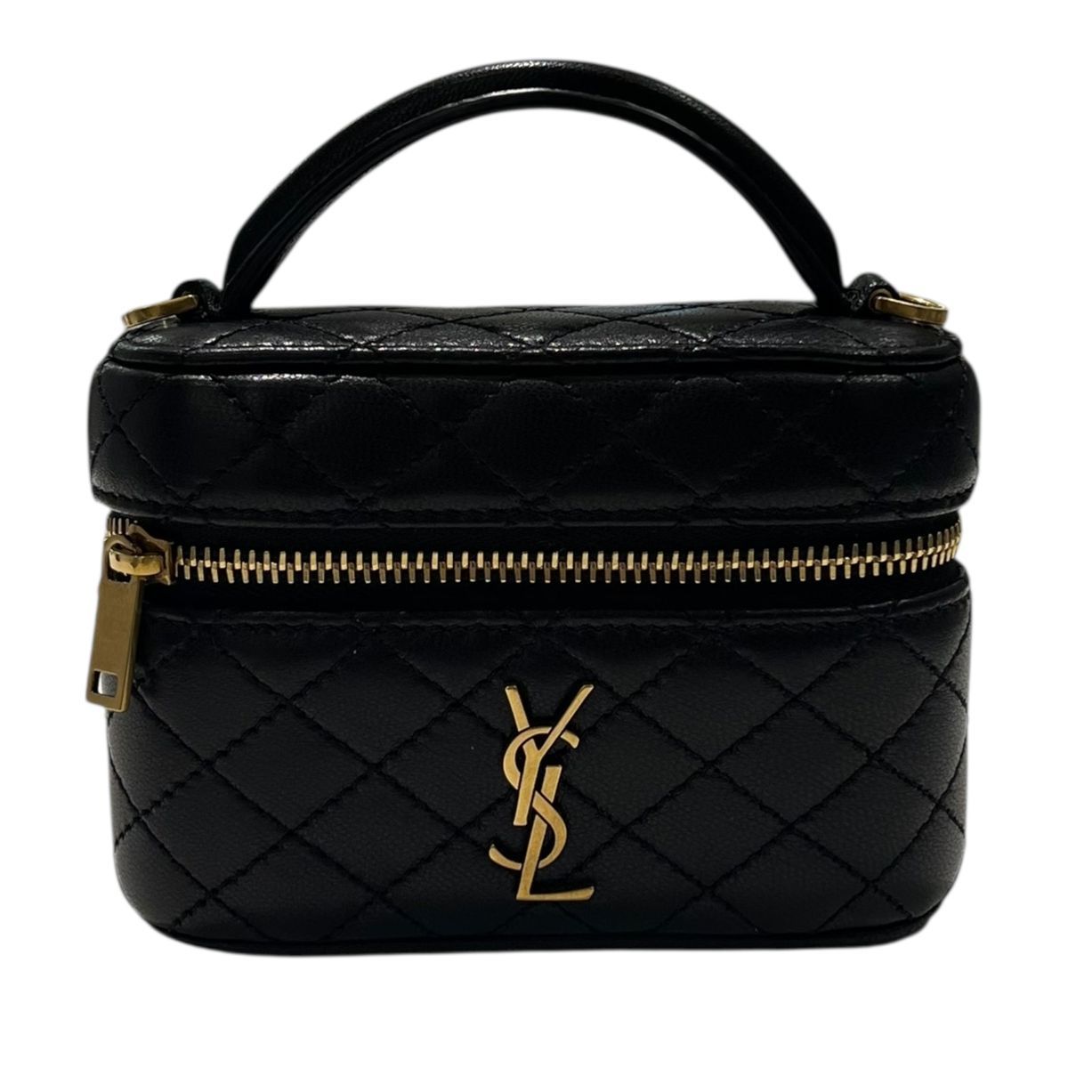 Saint Laurent サンローラン ショルダーバッグ 8192851EL071000 ギャビー マイクロバニティバッグ ラムスキン ゴールド金具 レディース25033458 SA