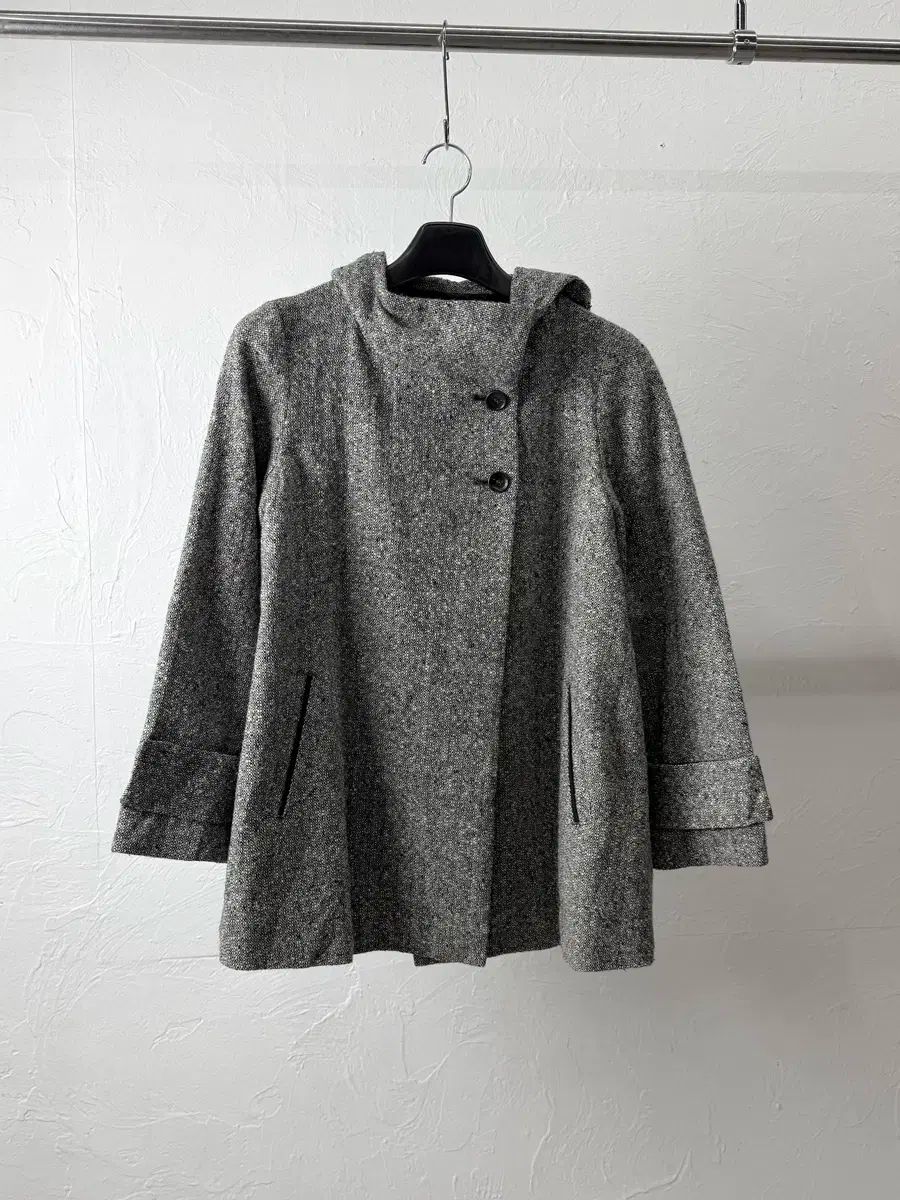 コムサイズム トゥボタン ウールコート
