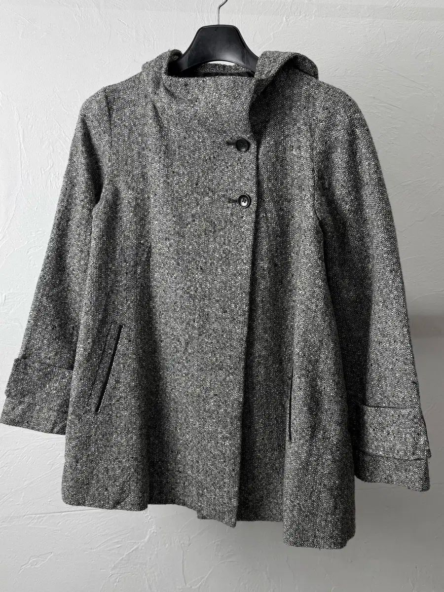 コムサイズム トゥボタン ウールコート