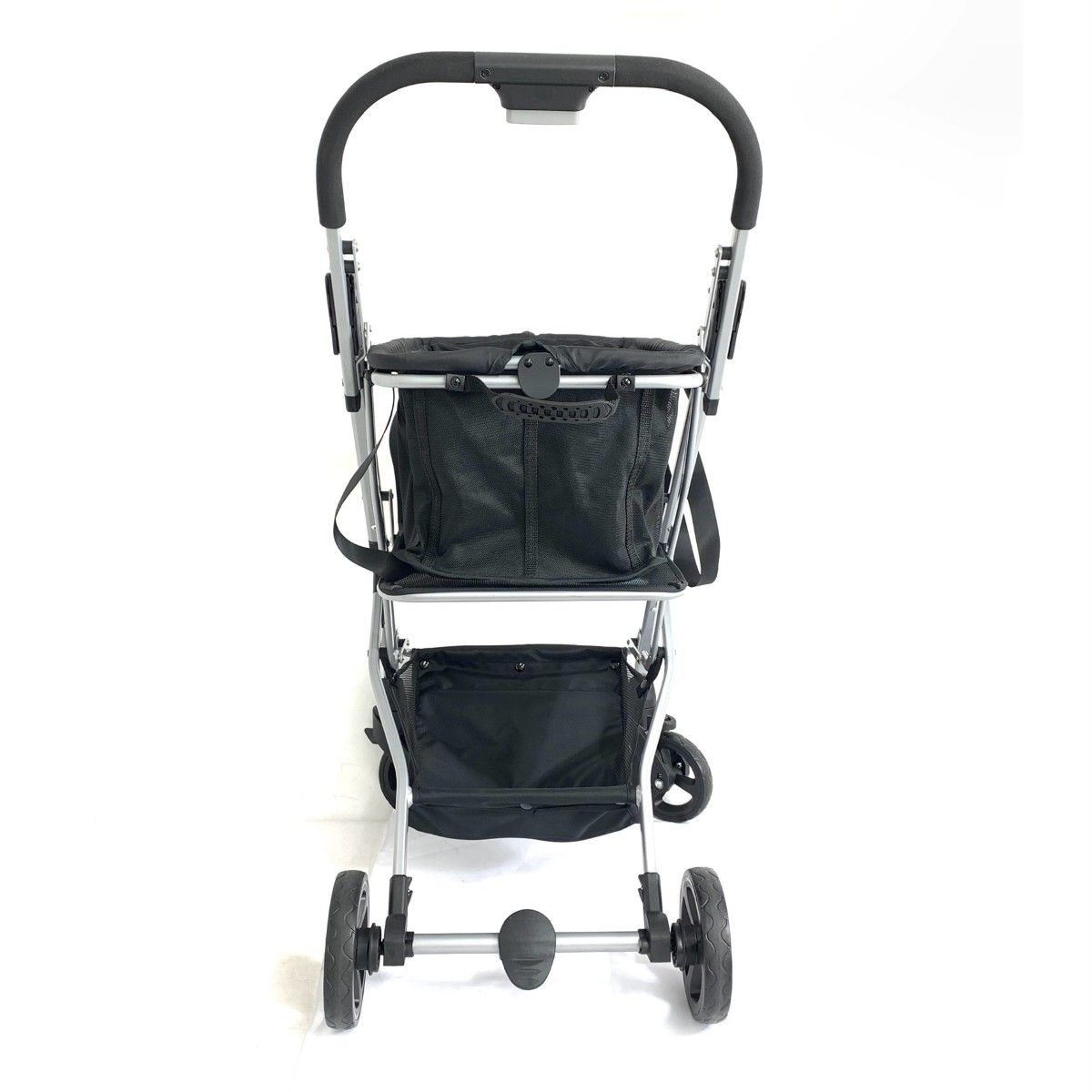 EcoCa エコカ ショッピングカート 折りたたみ式 シルバーカー 買い物カート ブラック ユニセックス 240001156749