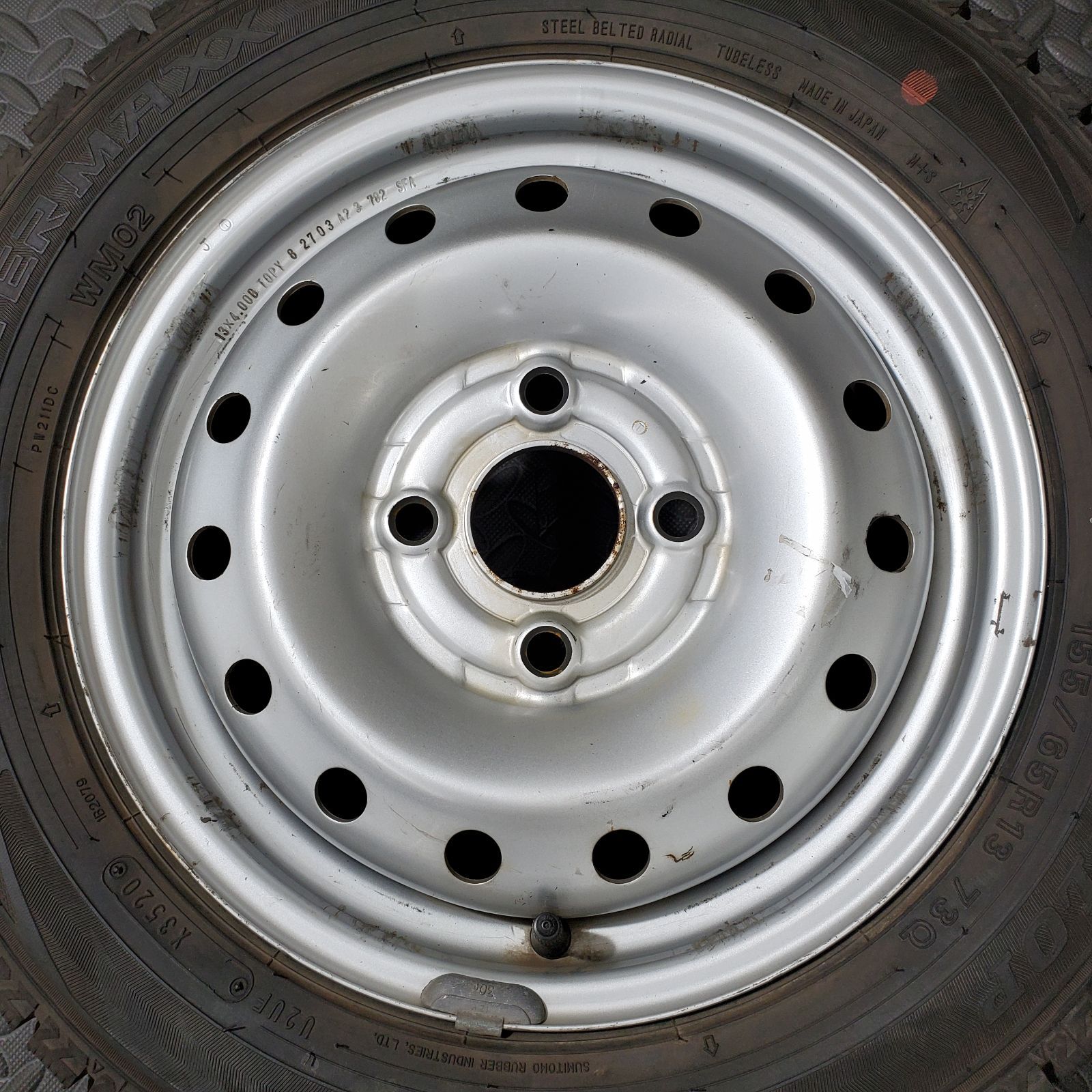 20年製 155 65 R 13 ダンロップ ウインターマックスWM 02 ホンダ ライフ JB 5 ゼスト ザッツ スタッドレスタイヤ 1153