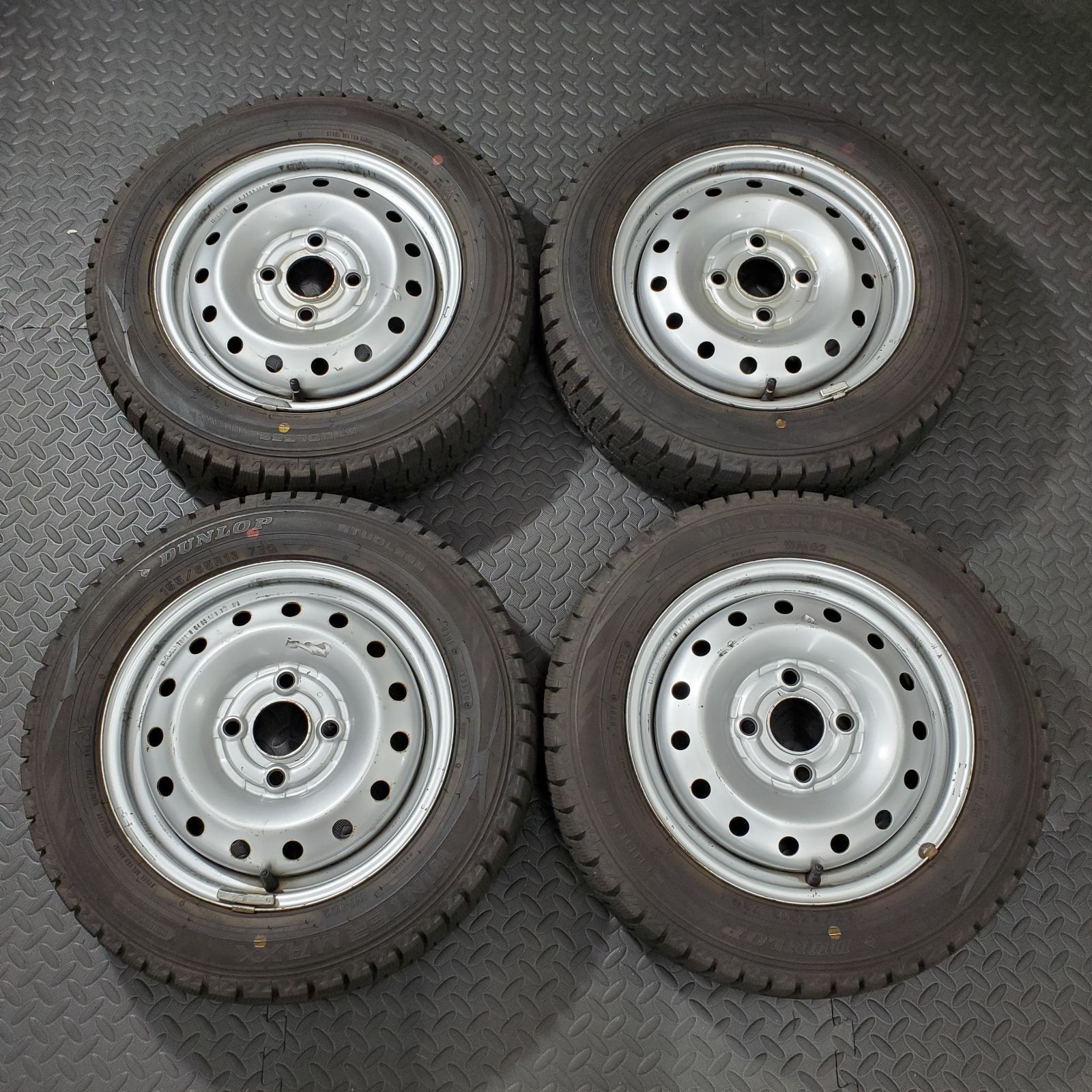 20年製 155 65 R 13 ダンロップ ウインターマックスWM 02 ホンダ ライフ JB 5 ゼスト ザッツ スタッドレスタイヤ 1153