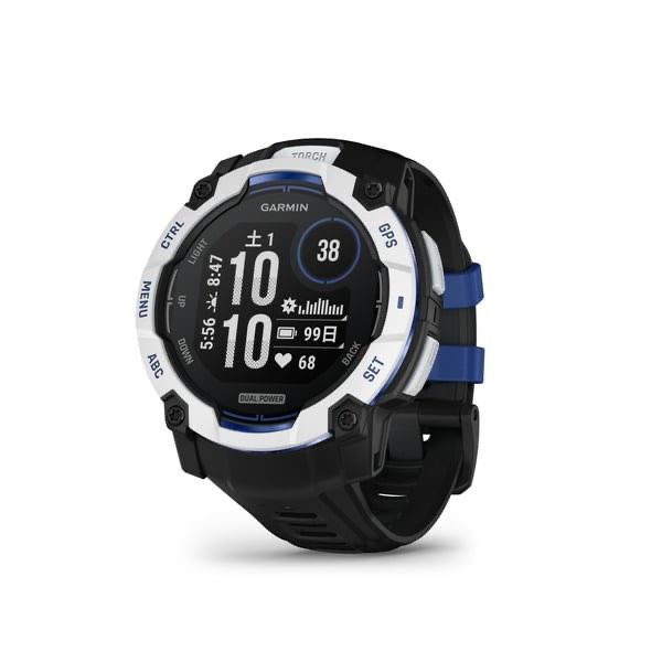モデル ガーミン GARMIN Instinct 3 SUPERNOVA COLLECTION Dual Power タフネスGPSウォッチ Whitestone Black 商品番号 010-02935-33