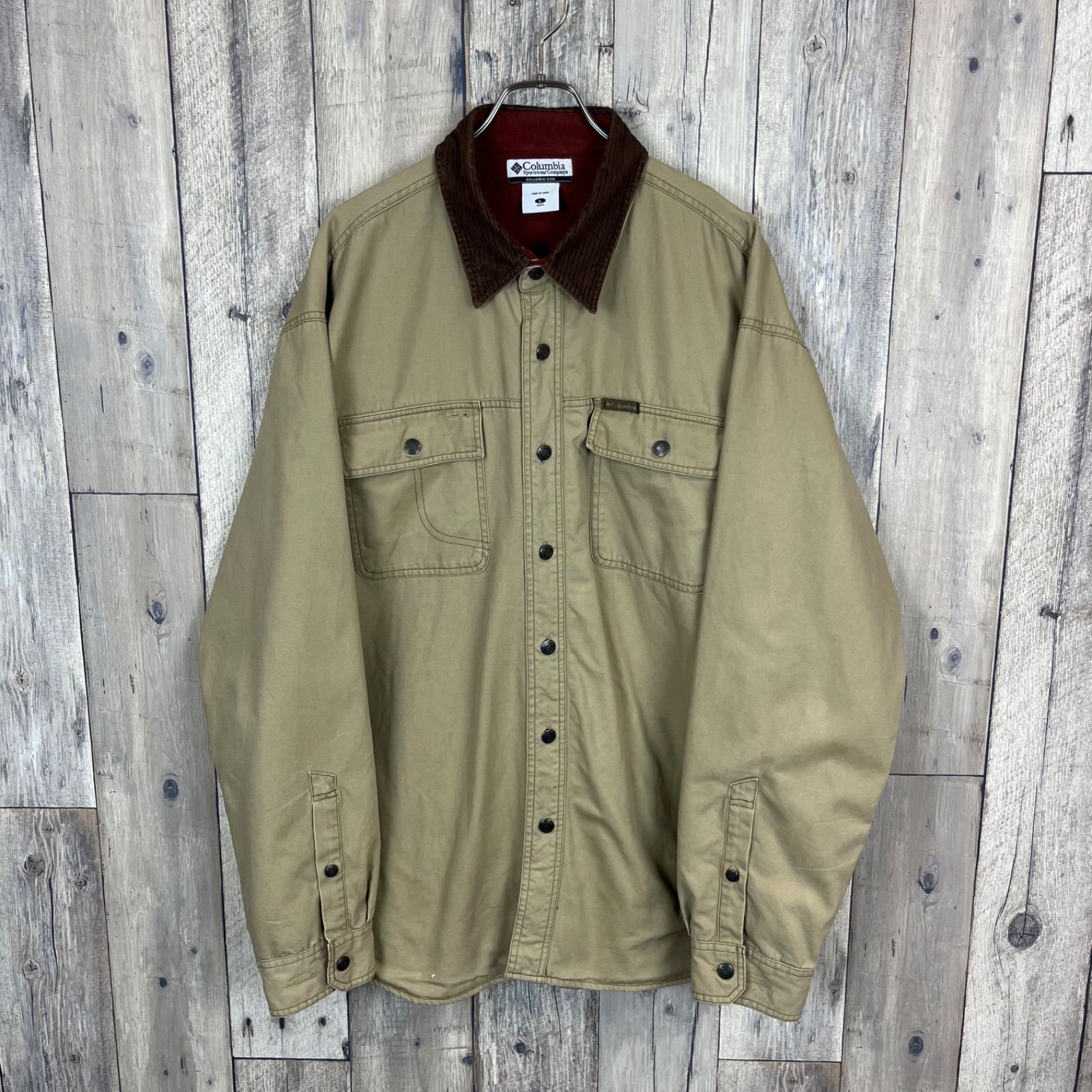 Columbia コロンビア コーデュロイ 襟 裏地 フリース ハンティング ジャケット メンズ L サイズ