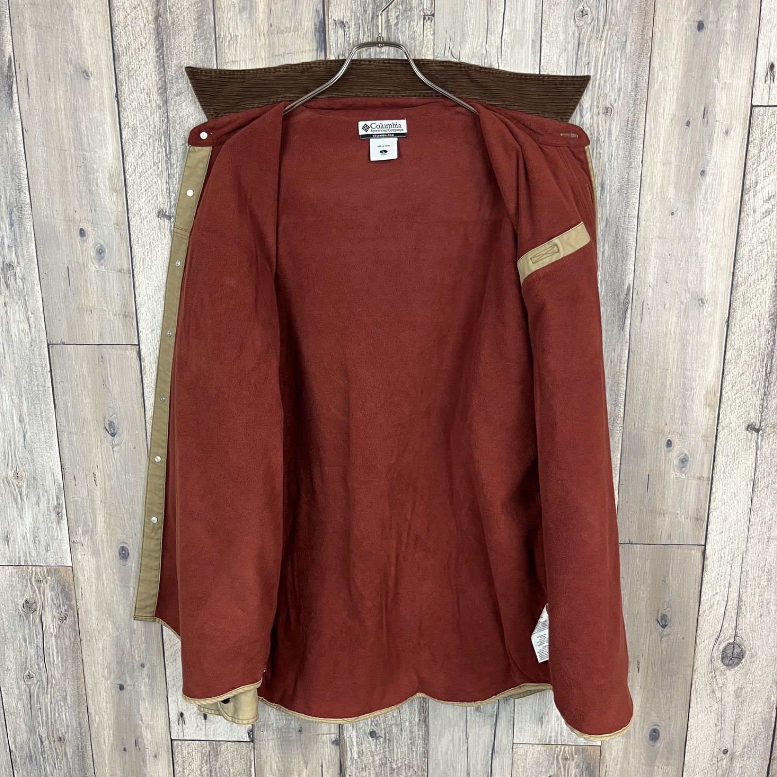 Columbia コロンビア コーデュロイ 襟 裏地 フリース ハンティング ジャケット メンズ L サイズ KANDAIZUMI_COM