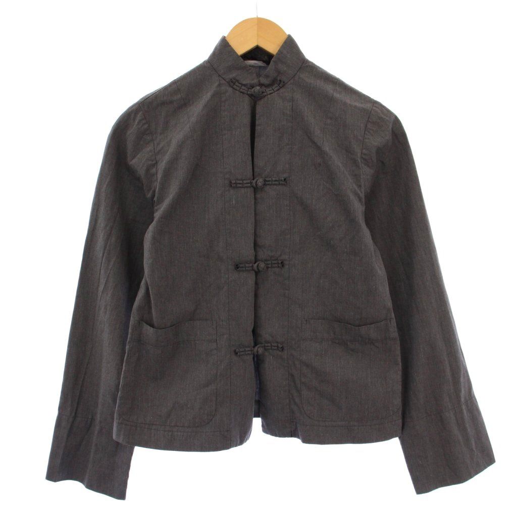 コムデギャルソンブラック COMME des GARCONS BLACK AD2011 カンフージャケット スタンド アウター ショート丈 ワン XS グレー 1I-J026 BB