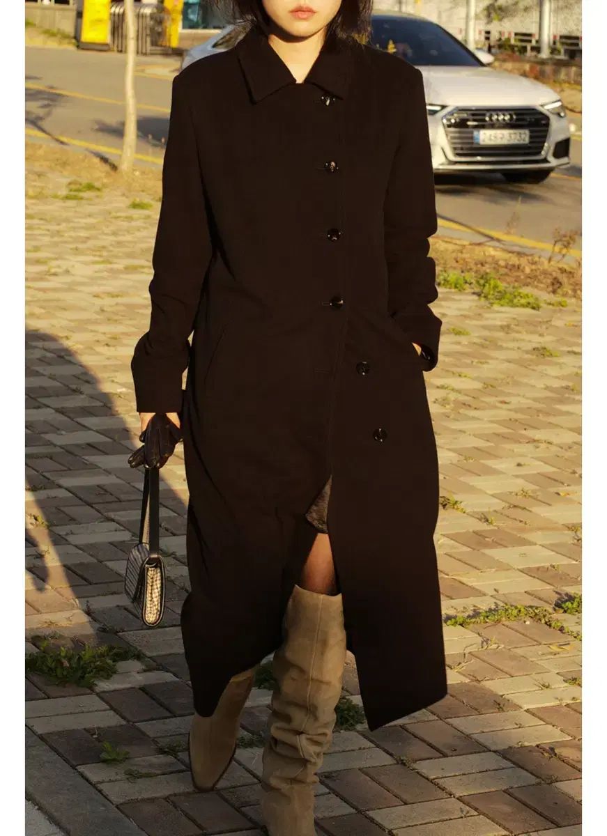 VIXX 빅스 ナルシ バレンティーナ コート - ブラック ウールカシミアコート