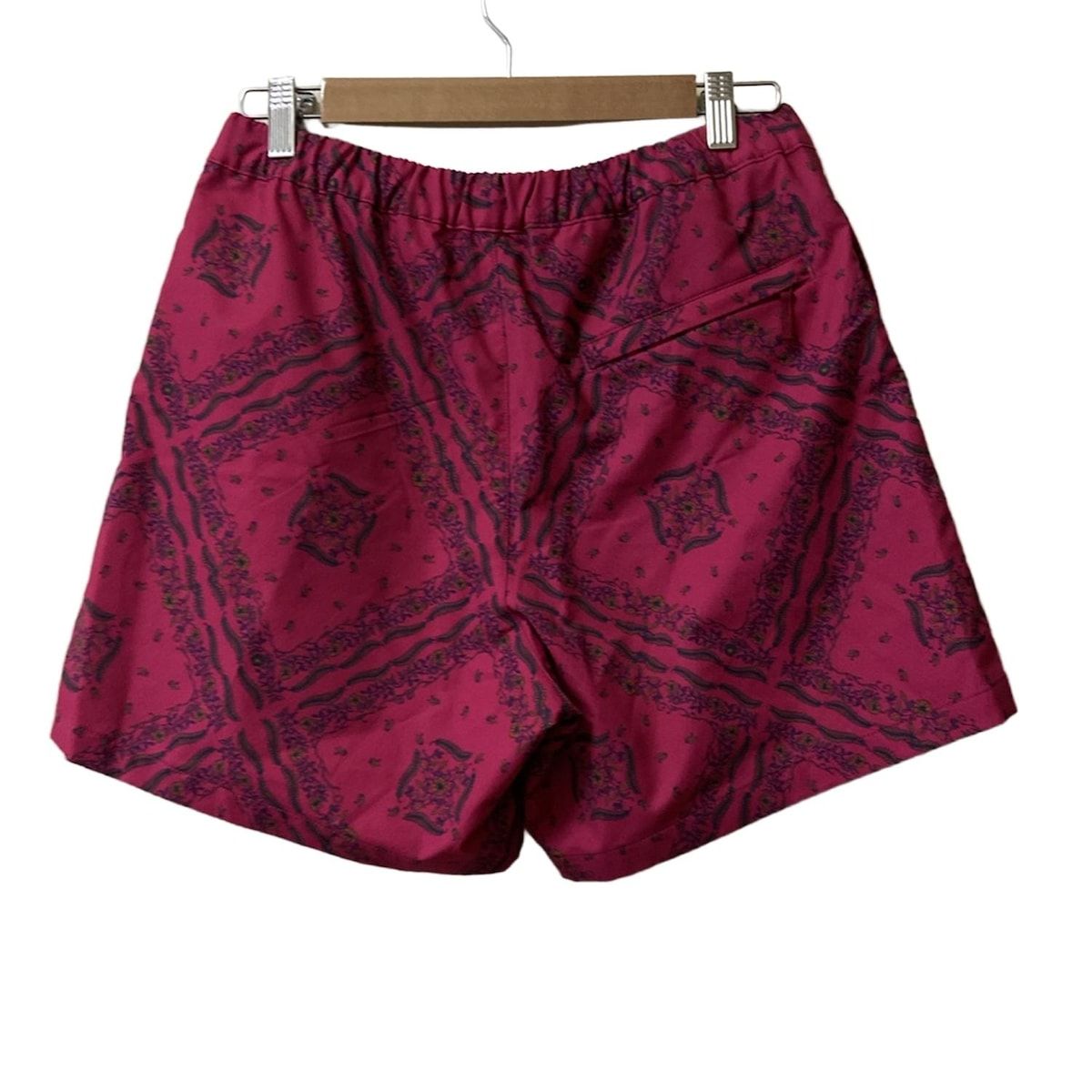 THE NORTH FACE ノースフェイス ショートパンツ サイズL レディース - ピンク×ネイビー×ダークイエロー 花柄 ウエストゴム