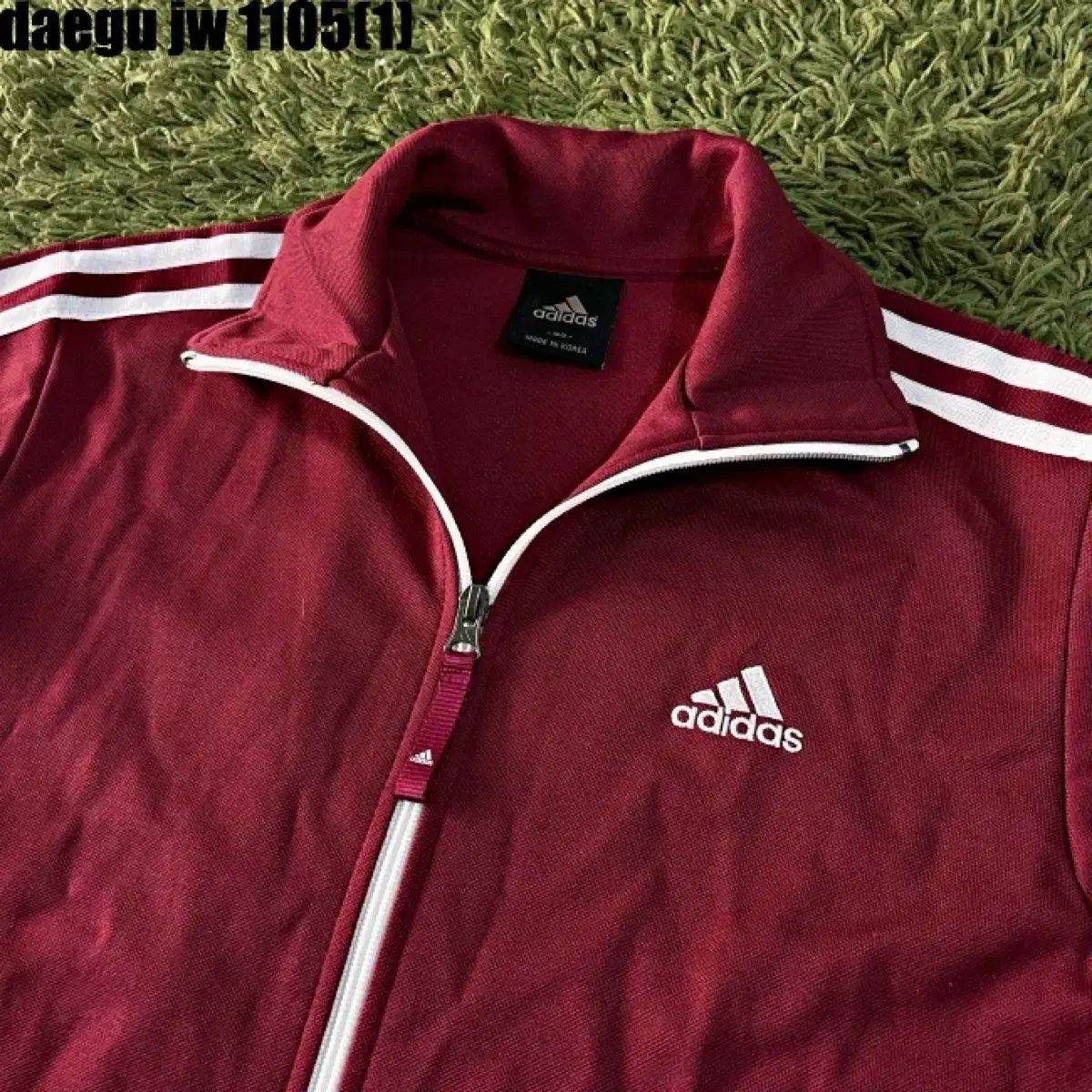 アディダス トレーナー トップス ジップアップ ジャケット 90 バーガンディ