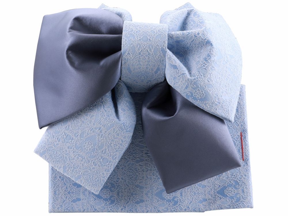 七五三 七歳用 結び帯 大寸 単品 ブルーグレー da-251-9