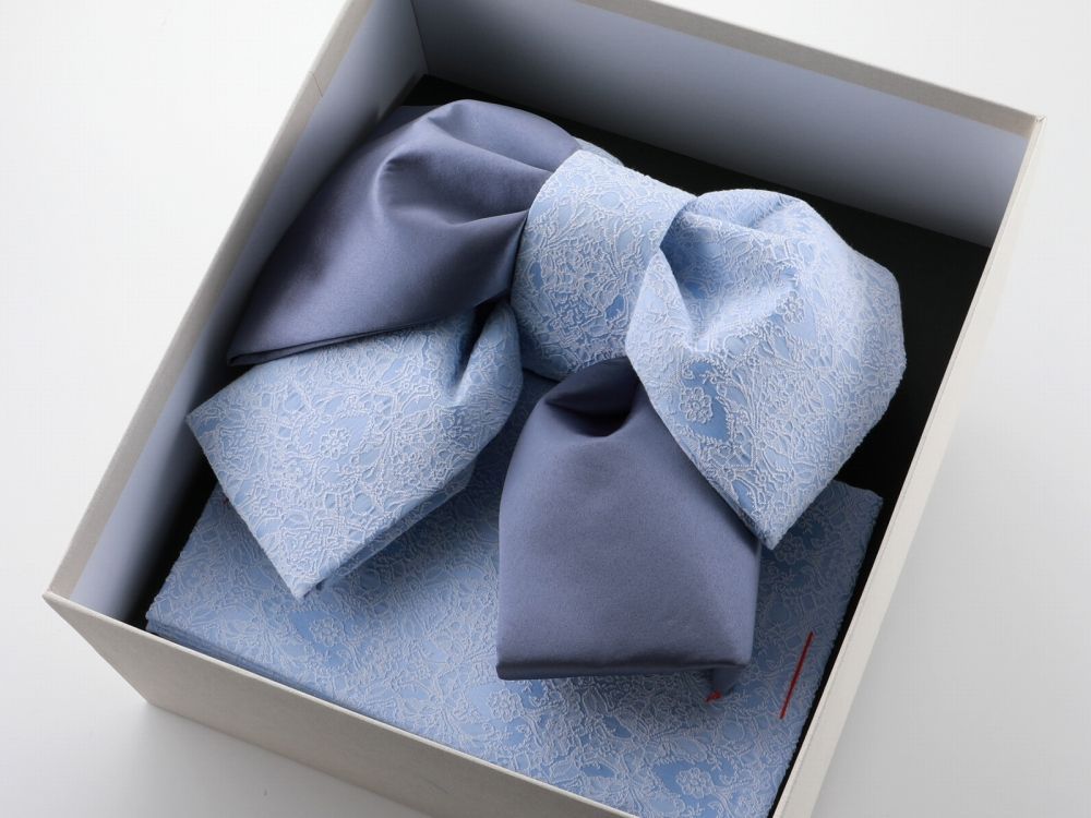  七五三 七歳用 結び帯 大寸 ブルーグレー da 251 9 七五三 季節 年中行事