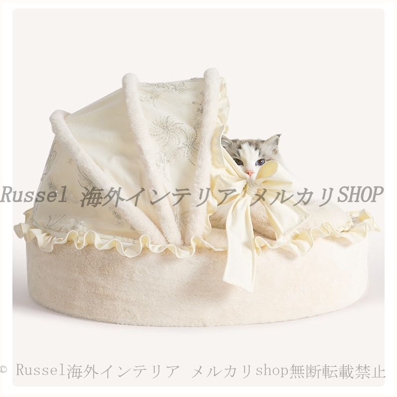 ペット ベッド 柔らか ふかふか 天蓋風 おしゃれ かわいい ペット 用品 クッション ペット ソファー 癒し