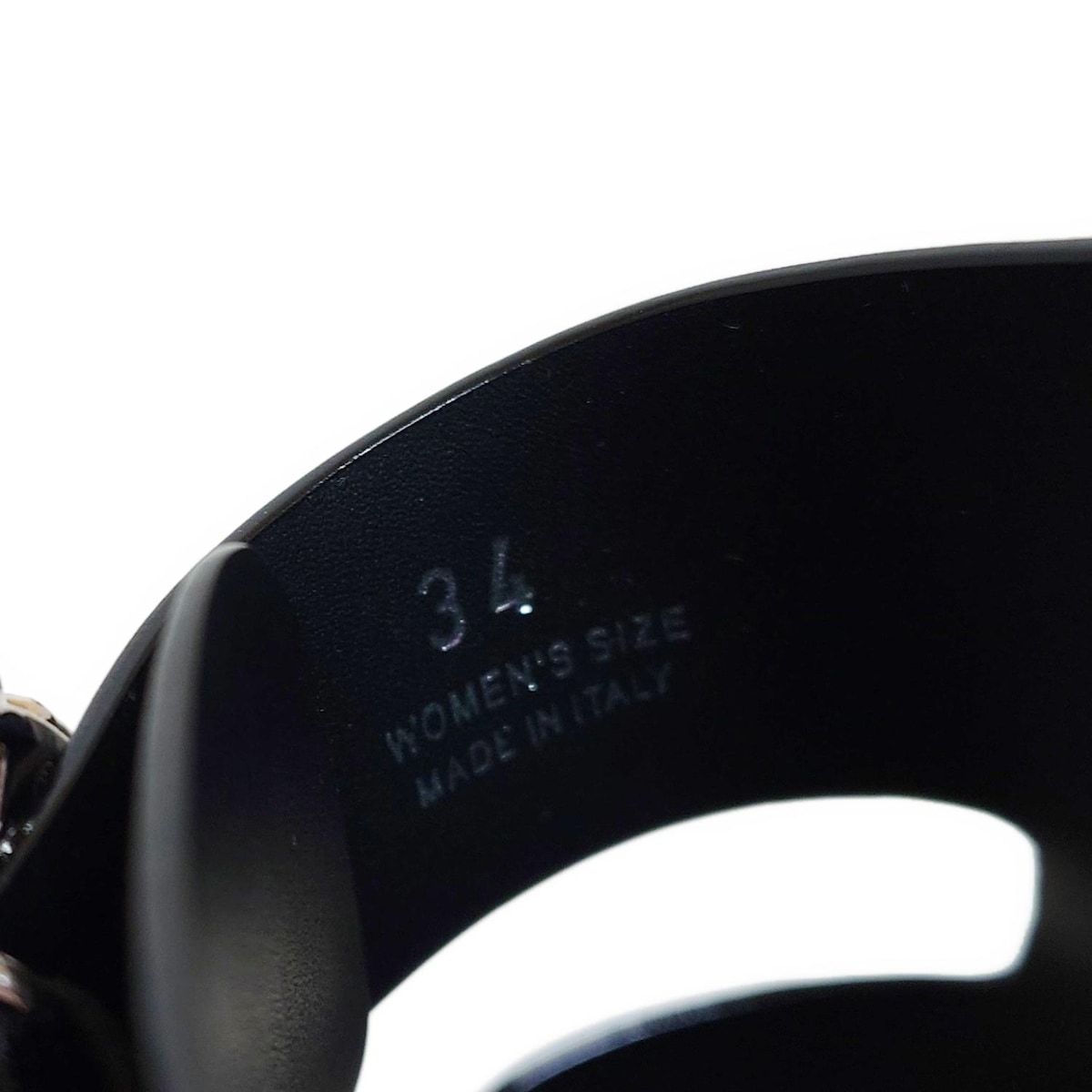  RogerVivier ロジェヴィヴィエ ミュール 34 レディース - 黒×クリア ラインストーン レザー ミュール サンダル ミュール