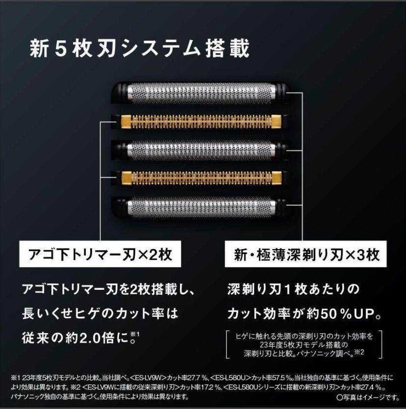 展示 保証 Panasonic パナソニック ES-L 550 U-S ラムダッシュ Pro メンズシェーバー 刃 USB充電式 Type-C