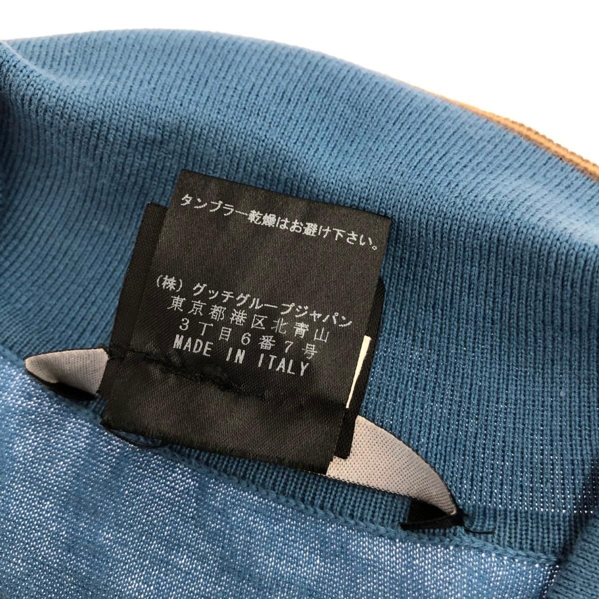 GUCCI グッチ 半袖ニットポロ サイズ:M ハイゲージ/コットン  