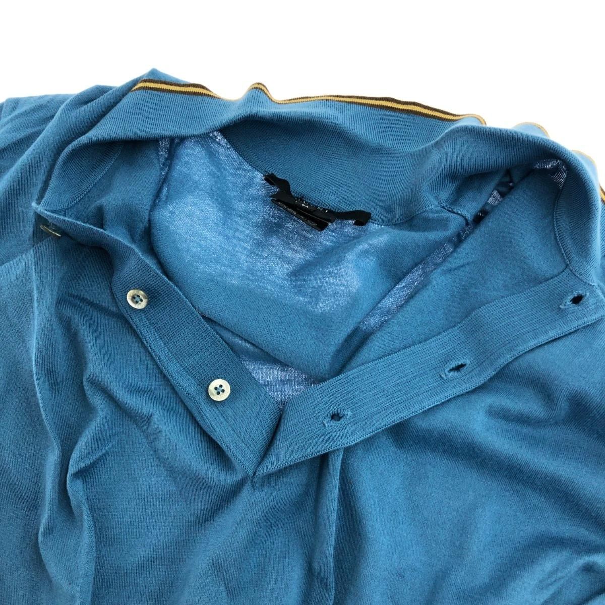 GUCCI グッチ 半袖ニットポロ サイズ:M ハイゲージ/コットン  