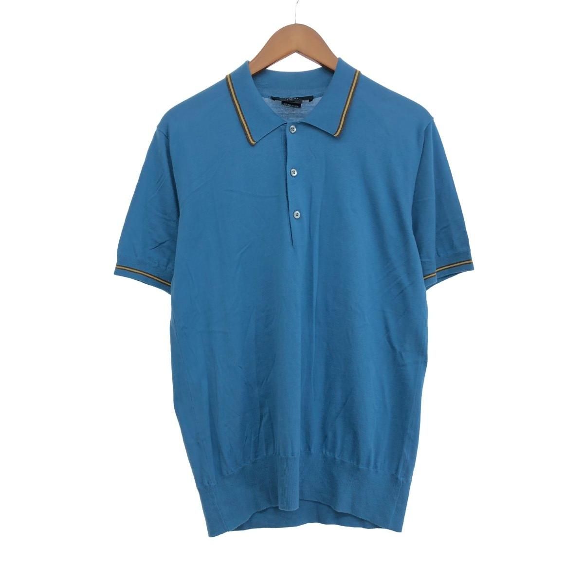 GUCCI グッチ 半袖ニットポロ サイズ:M ハイゲージ/コットン  