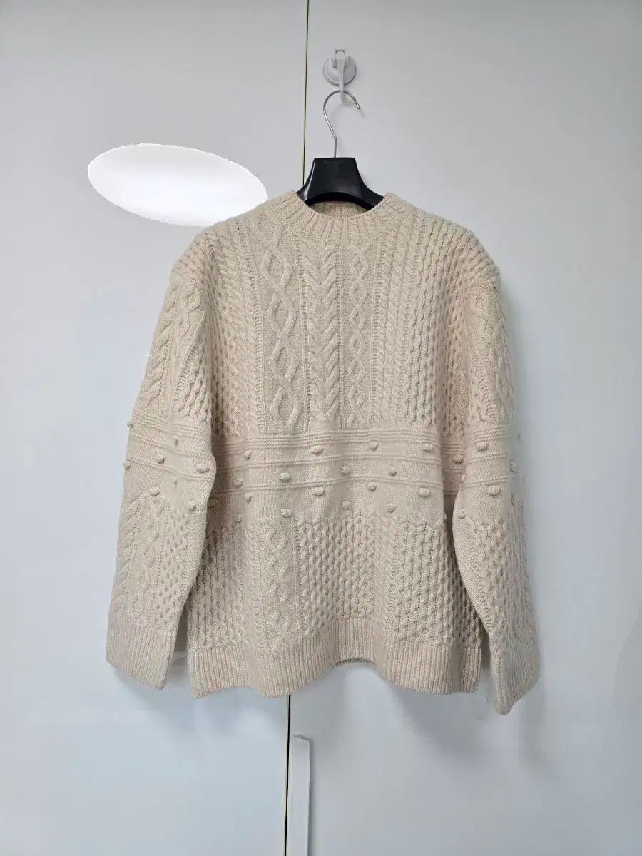 ハンサム立体パータン ニットトップス